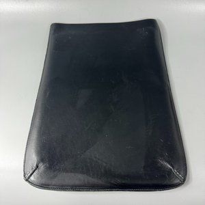 Exquisite Basil Racuk Black Leather Envelope/Case
